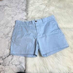 J. Crew Sky Blue Men's Flat Front Shorts 5” inseam size 34